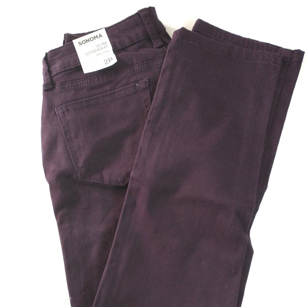 NWT Sonoma Mid Rise Pants Size 2P